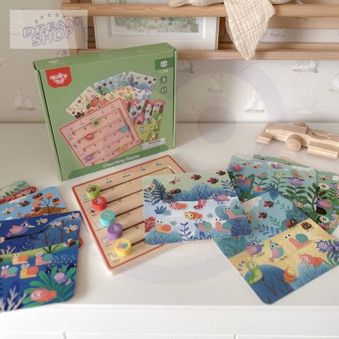 TOOKY TOY Drewniana Gra Nauka Liczenia Zwierzątka TOOKY TOY Drewniana Gra Nauka Liczenia Zwierzątka