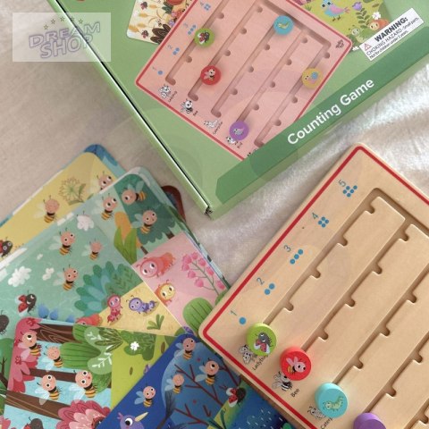 TOOKY TOY Drewniana Gra Nauka Liczenia Zwierzątka TOOKY TOY Drewniana Gra Nauka Liczenia Zwierzątka