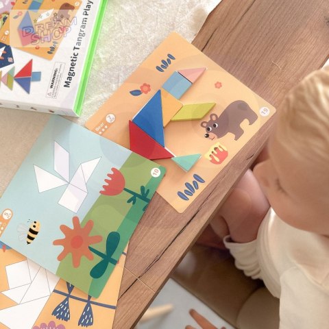 TOOKY TOY Puzzle Tangram Układanka dla Dzieci Nauka Kształtów Figury Kształty 18el. TOOKY TOY Puzzle Tangram Układanka dla Dzieci Nauka Kształtów Figury Kształty 18el.