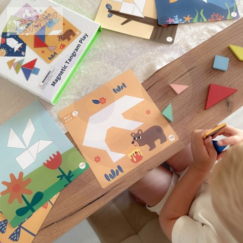 TOOKY TOY Puzzle Tangram Układanka dla Dzieci Nauka Kształtów Figury Kształty 18el. TOOKY TOY Puzzle Tangram Układanka dla Dzieci Nauka Kształtów Figury Kształty 18el.