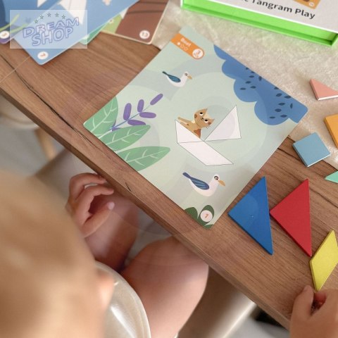 TOOKY TOY Puzzle Tangram Układanka dla Dzieci Nauka Kształtów Figury Kształty 18el. TOOKY TOY Puzzle Tangram Układanka dla Dzieci Nauka Kształtów Figury Kształty 18el.