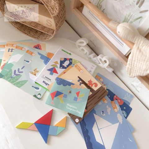 TOOKY TOY Puzzle Tangram Układanka dla Dzieci Nauka Kształtów Figury Kształty 18el. TOOKY TOY Puzzle Tangram Układanka dla Dzieci Nauka Kształtów Figury Kształty 18el.