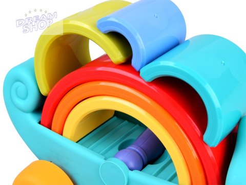 Tęczowy kameleon układanka montessori 18m+ ZA4532 Tęczowy kameleon układanka montessori 18m+ ZA4532