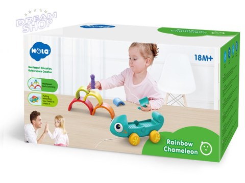 Tęczowy kameleon układanka montessori 18m+ ZA4532 Tęczowy kameleon układanka montessori 18m+ ZA4532