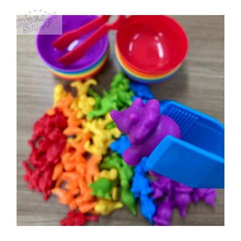 WOOPIE Gra Edukacyjna Sorter Kolorów Dinozaury 56 el. WOOPIE Gra Edukacyjna Sorter Kolorów Dinozaury 56 el.