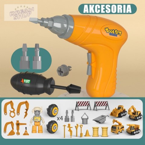 WOOPIE Mega Plac Budowy 5w1 Zestaw XXL do Skręcania DIY WOOPIE Mega Plac Budowy 5w1 Zestaw XXL do Skręcania DIY
