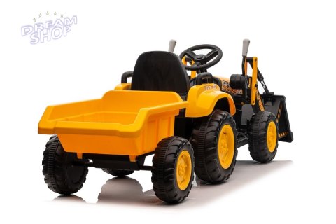 Traktor Na Akumulator Z łyżką BW-X002A Żółty Traktor Na Akumulator Z łyżką BW-X002A Żółty