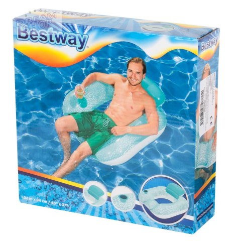 BESTWAY 43097 Materac dmuchany fotel leżak 102 x 94cm BESTWAY 43097 Materac dmuchany fotel leżak 102 x 94cm