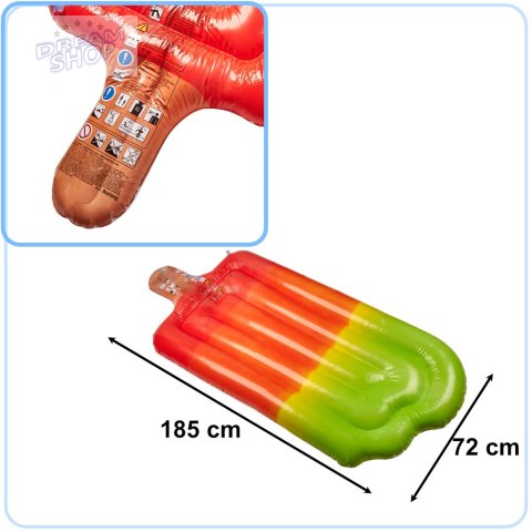 BESTWAY 43161 Materac dmuchany lód na patyku 185cm BESTWAY 43161 Materac dmuchany lód na patyku 185cm