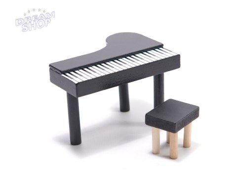 Domek dla lalek MDF drewniany z akcesoriami LED 78cm czarny Domek dla lalek MDF drewniany z akcesoriami LED 78cm czarny