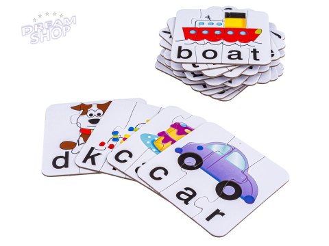 Edukacyjna Gra Słów, Puzzle Do Nauki Języka Angielskiego, Fiszki, Dopasuj Literki, Nauka Wyrazów Spelling Puzzle