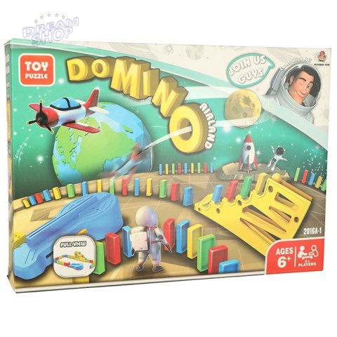 Gra edukacyjna klocki domino samolot z wyrzutnią Gra edukacyjna klocki domino samolot z wyrzutnią