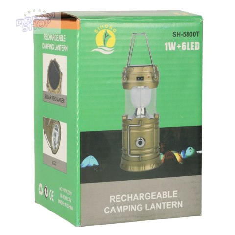 Lampa turystyczna lampka latarka biwakowa solarna Lampa turystyczna lampka latarka biwakowa solarna