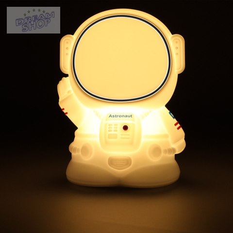 Lampka nocna silikonowa biała astronauta Lampka nocna silikonowa biała astronauta