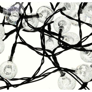 Lampki ogrodowe solarne kulki 7m 50LED ciepły biały
