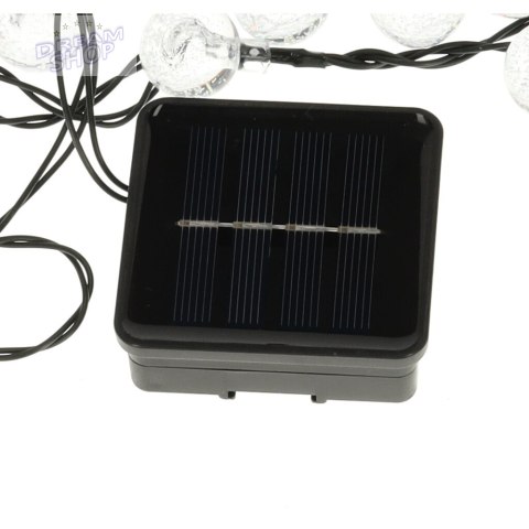 Lampki ogrodowe solarne kulki 7m 50LED ciepły biały Lampki ogrodowe solarne kulki 7m 50LED ciepły biały