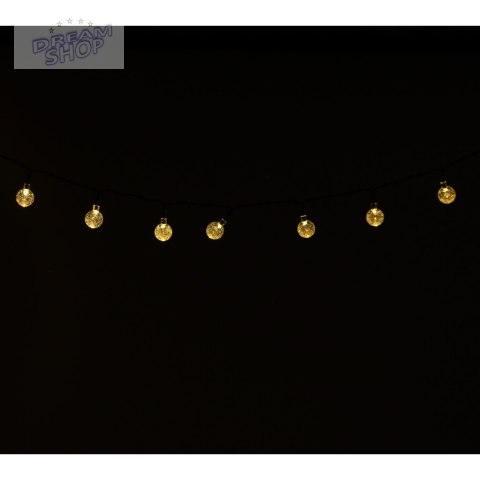 Lampki ogrodowe solarne kulki 7m 50LED ciepły biały Lampki ogrodowe solarne kulki 7m 50LED ciepły biały