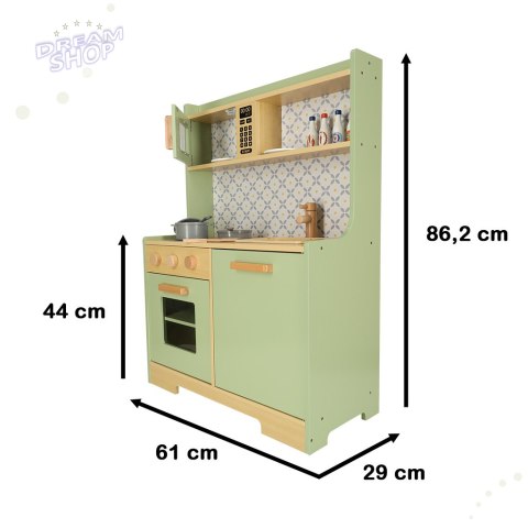 Kuchnia drewniana MDF dla dzieci miętowa Kuchnia drewniana MDF dla dzieci miętowa