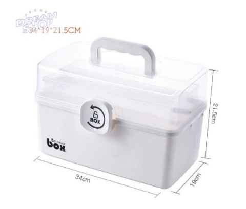 Organizer pojemnik na lekarstwa leki apteczka do przechowywania leków 34x19x22,5cm
