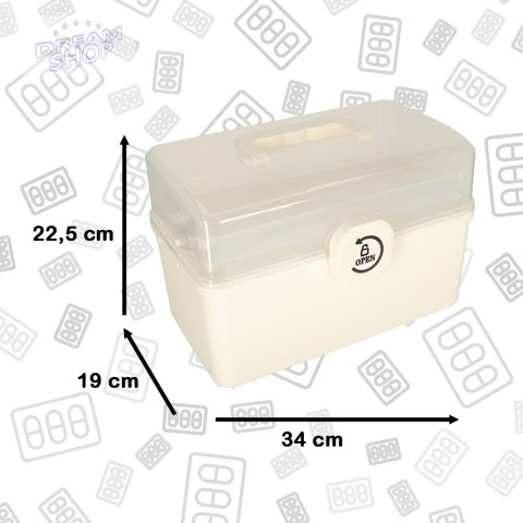 Organizer pojemnik na lekarstwa leki apteczka do przechowywania leków 34x19x22,5cm