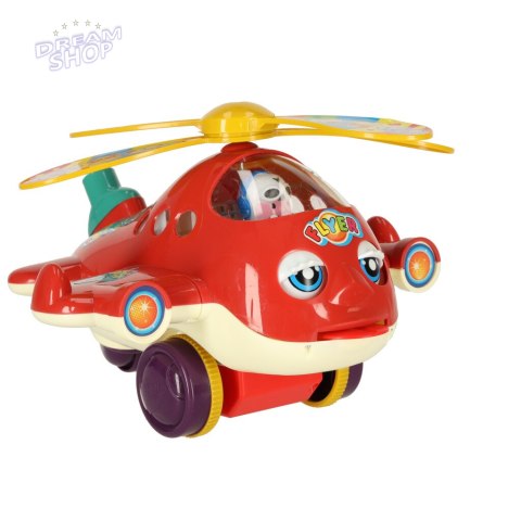 Pchacz na kiju samolot helikopter z dźwiękiem