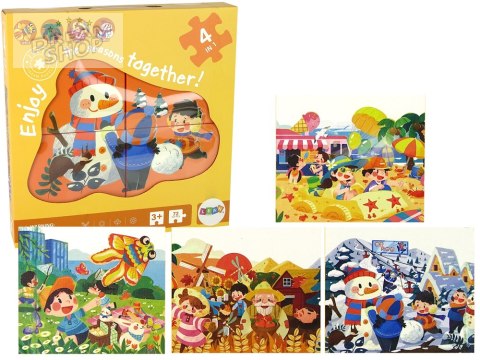 Puzzle 4 w 1 Cztery Pory Roku Puzzle 4 w 1 Cztery Pory Roku