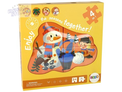Puzzle 4 w 1 Cztery Pory Roku Puzzle 4 w 1 Cztery Pory Roku