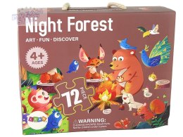 Puzzle Dla Dzieci Układanka Leśne Zwierzątka 72 Elem