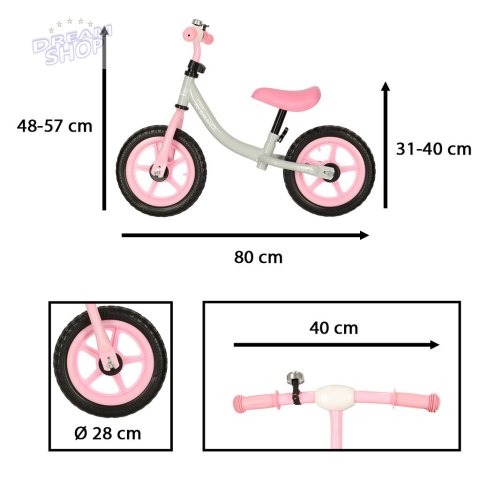 Rowerek biegowy Trike Fix Balance biało-różowy Rowerek biegowy Trike Fix Balance biało-różowy