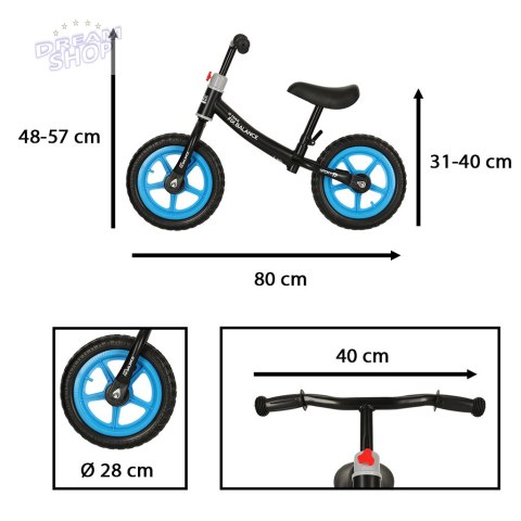 Rowerek biegowy Trike Fix Balance czarno-niebieski Rowerek biegowy Trike Fix Balance czarno-niebieski