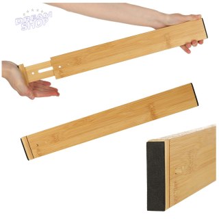 Organizer do szuflady regulowany separator bambusowy 56x6x1,5cm 1 sztuka