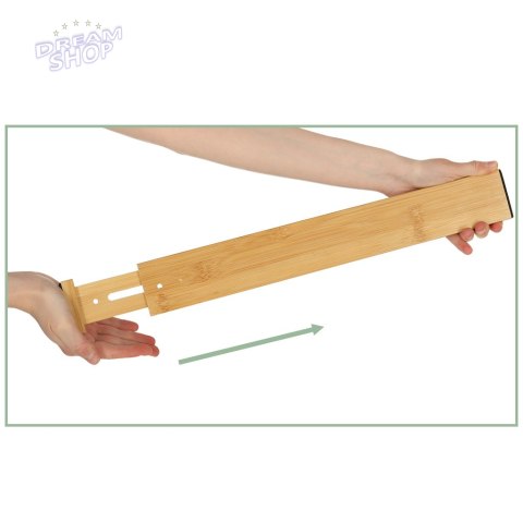 Organizer do szuflady regulowany separator bambusowy 56x6x1,5cm 1 sztuka