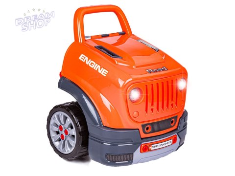 Zestaw Mechanika, Samochód Silnik Do Rozkręcania, Warsztat 61 Elementów, Pomarańczowy JEEP Zestaw Mechanika, Samochód Silnik Do Rozkręcania, Warsztat 61 Elementów, Pomarańczowy JEEP