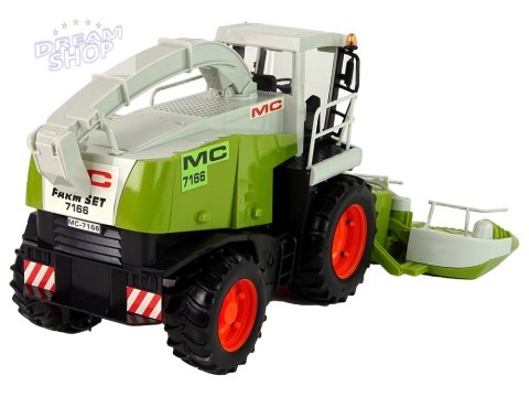 Zielony Kombajn Ruchome Części Duży MC 7166 Zielony Kombajn Ruchome Części Duży MC 7166