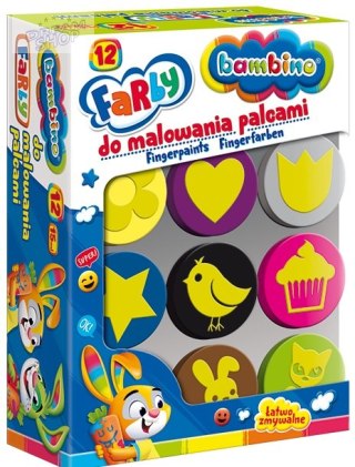 BAMBINO Farby do malowania palcami 12 kolorów