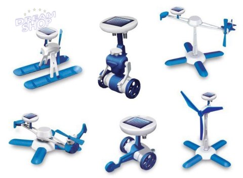 Roboty solarne 6w1 - Solar Kit - wiatrak, helikopter, auto, robot Roboty solarne 6w1 - Solar Kit - wiatrak, helikopter, auto, robot