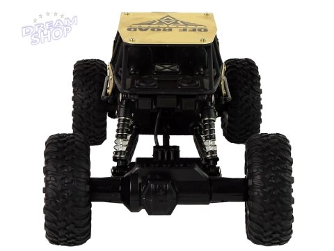 Auto RC Wysokie Koła 1:18 Plastikowe Czarne Złote Auto RC Wysokie Koła 1:18 Plastikowe Czarne Złote