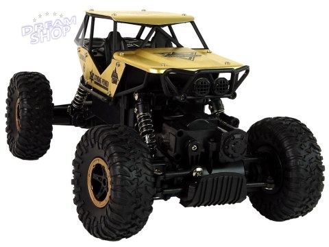 Auto RC Wysokie Koła 1:18 Plastikowe Czarne Złote Auto RC Wysokie Koła 1:18 Plastikowe Czarne Złote