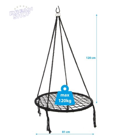 Hamak ażurowy 80cm czarny