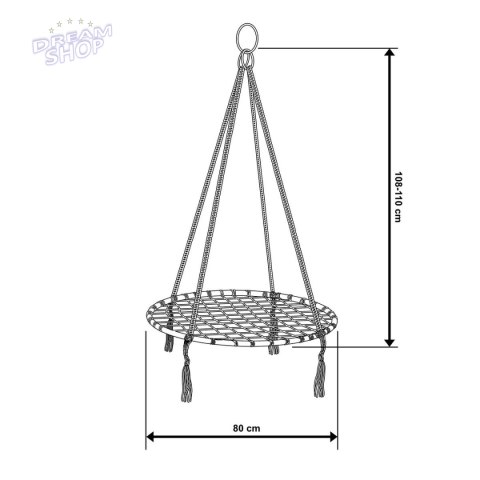 Hamak ażurowy 80cm czarny