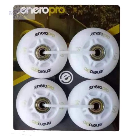 Kółka do rolek Enero Pro PU 64 MM 4 szt. z łożyskami ABEC 7 LED Kółka do rolek Enero Pro PU 64 MM 4 szt. z łożyskami ABEC 7 LED