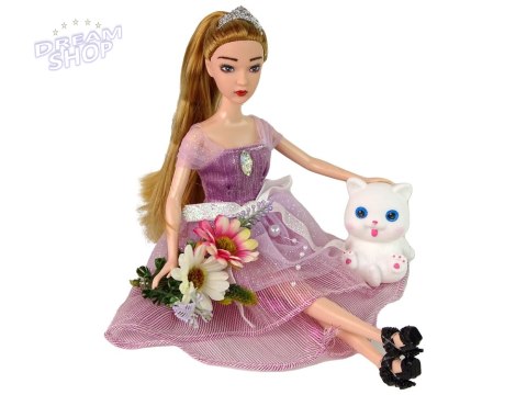 Lalka Dla Dzieci Emily Długie Włosy Biały Kotek Lalka Dla Dzieci Emily Długie Włosy Biały Kotek