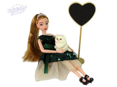 Lalka Dla Dzieci Emily Drewniane Serce Biały Kotek Lalka Dla Dzieci Emily Drewniane Serce Biały Kotek