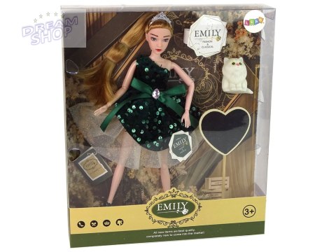 Lalka Dla Dzieci Emily Drewniane Serce Biały Kotek Lalka Dla Dzieci Emily Drewniane Serce Biały Kotek