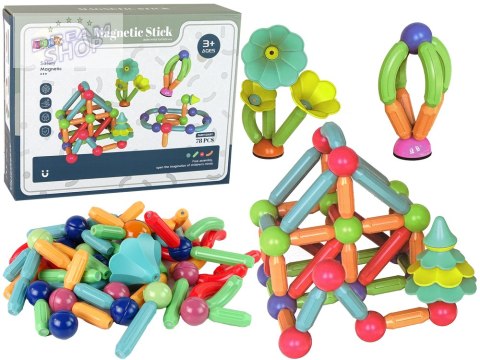 Magnetyczne Klocki Konstrukcyjne Plastikowe 78 Elementów Magnetyczne Klocki Konstrukcyjne Plastikowe 78 Elementów