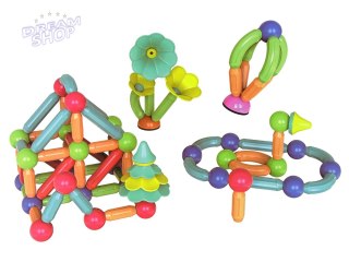 Magnetyczne Klocki Konstrukcyjne Plastikowe 78 Elementów