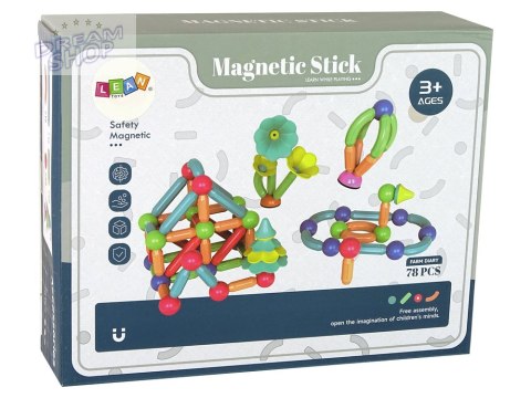 Magnetyczne Klocki Konstrukcyjne Plastikowe 78 Elementów Magnetyczne Klocki Konstrukcyjne Plastikowe 78 Elementów