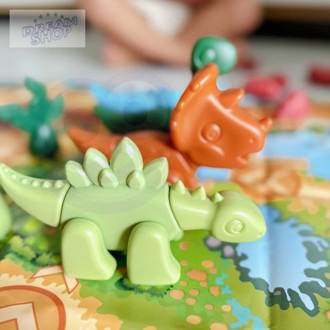 WOOPIE Zestaw Konstrukcyjny 2w1 Gra Planszowa Dinozaury + Kostka 46 el. WOOPIE Zestaw Konstrukcyjny 2w1 Gra Planszowa Dinozaury + Kostka 46 el.