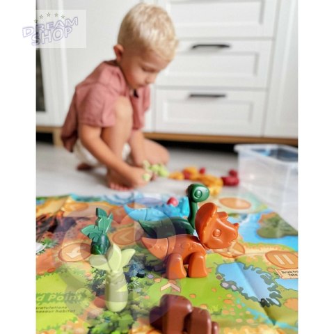 WOOPIE Zestaw Konstrukcyjny 2w1 Gra Planszowa Dinozaury + Kostka 46 el. WOOPIE Zestaw Konstrukcyjny 2w1 Gra Planszowa Dinozaury + Kostka 46 el.