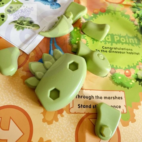 WOOPIE Zestaw Konstrukcyjny 2w1 Gra Planszowa Dinozaury + Kostka 46 el. WOOPIE Zestaw Konstrukcyjny 2w1 Gra Planszowa Dinozaury + Kostka 46 el.